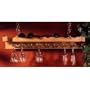 Hanging Wine Bottle/Stemware Rack-Birch- (Natural) (3.25"H x 32.5"W x 12"D)