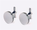 Stainless-Steel Circle Cufflinks