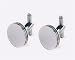 Stainless-Steel Circle Cufflinks