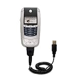 Coiled Power Hot Sync and Charge USB Data Cable w/ Tip Exchange for the Motorola A780 - Gomadic Brand