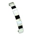 Sterling Silver 10mm Onyx and Mother of Pearl Hinged Bangle