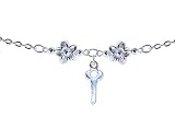 Adjustable Dual Flower and Key Dangle BELLY CHAIN