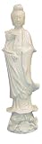 Asian Kwan Yin Goddess of Mercy - white porcelain with removable hand, 14