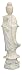Asian Kwan Yin Goddess of Mercy - white porcelain with removable hand, 14"H