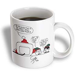 Sean Boley Cartoon about Santa and Video Games for Christmas - 11oz Mug