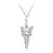 The Lord of the Rings Ladies' Necklace in White Silver Coated Metal with Swarovski, form Flower, weight 15.8 grams