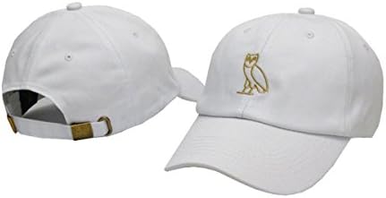 Ovo Adjustable Cap Mens Baseball Snapback Hats White One Size