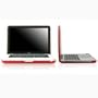 Macally BOOKSHELL2R Leather Protective Cover for New 13 Inch Aluminum MacBook, Red
