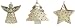 Antiqued Star, Tree and Angel Tin Christmas Ornaments 5