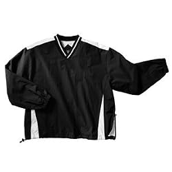 Men's Outfielder Windshirt, Black/White/Black