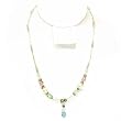 Multi Strand Link Necklace W/ Charms & Dangle Earrings