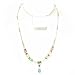 Multi Strand Link Necklace W/ Charms & Dangle Earrings
