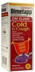 Dimetapp Dm Elixir Cold &amp; Cough Relief Syrup With Grape Taste For Childrens - 4 Oz (Pack of 3)