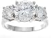 Cubic Zirconia CZ Three 3 Stone Anniversary Ring Size 5 6 7 8 9