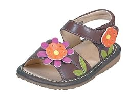 Brown Daisy Kids Squeaky Shoes