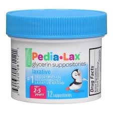PEDIA-LAX Children's Glycerin Suppositories-12ct (3 Pack)