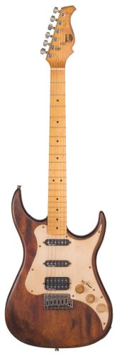 AXL Badwater SRO Electric Guitar with Maple Fretboard, Antique Brown
