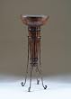 Antique Shoppe Silver Dusk & Antique Lemon Pedestal Accent Table By Powell Furniture