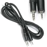 1.2m Iphone, Ipod, MP3, Laptop, In Car DVD Player to Audio system Aux socket cable. 2.5mm to 3.5mm Stereo Jack Plug