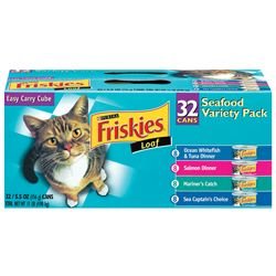 Friskies Seafood Variety Easy Carry Cube (32/5.5-oz cans)