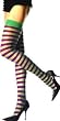 Wicked Witch of the East Legs - Fun Striped Thigh High Stockings