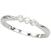 14K White Gold 3 Stone Round Diamond Ring