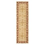 Safavieh Anatolia Collection AN551A Handmade Ivory and Red Hand-Spun Wool Area Runner, 2-Feet 3-Inch by 10-Feet