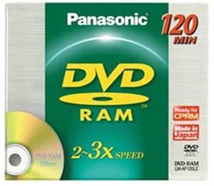 Panasonic 3x speed, 4.7GB, 10 pack DVD-RAM Disc