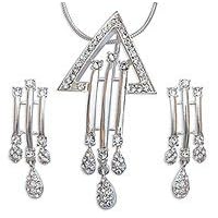 Earring and Pendant Sets Costume Jewelry with Cubic-Zirconia Gemstones Hand Engraved... by 