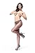 Miss O Lace Top Open Crotch Pantyhose -Small / Medium-Dark Grey