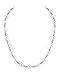 The Pearl Source 8-9mm Genuine White Freshwater Cultured Pearl & Amethyst Necklace for Women
