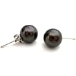 HinsonGayle AAA 8.5-9.0mm Black Pearl Stud Earrings (14kWG)
