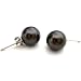 HinsonGayle AAA Round 8.5-9.0mm Black Cultured Pearl Stud Earrings (14K White Gold)