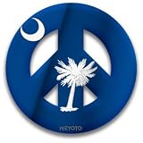 Peace Symbol Window Cling of South Carolina