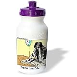 Londons Times Funny Dogs Cartoons - Bored Border Collie - Water Bottles