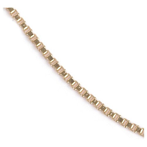 18kt Gold over Sterling Silver .024 Box Chain Necklace 30in