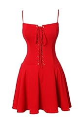 Sexy Spaghetti Strap Lace-Up Bubble Dress Corset   Waistline Bandage Dress/Club Dress 