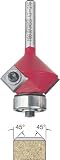 Freud 43-216 45-Degree Insert Bevel Trim Router Bit with 1/4-Inch Shank