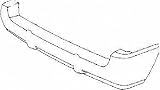 04-05 CHRYSLER PACIFICA REAR BUMPER MOLDING RH (PASSENGER SIDE) SUV, Chrome (2004 04 2005 05) C763703 4857780AA