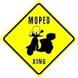 MOPED CROSSING sign * st transport motorcycle