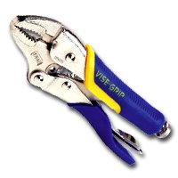 Click here to buy 5 in. Curved Jaw Locking Pliers with Wire Cutter and Soft Grip Handles by Vise-Grip.