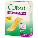 Curad Sensitive Skin Adhesive Bandages, Regular Size, 30 ea