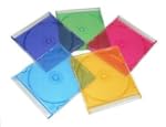 10 custodie slim colorate per CD-R e...