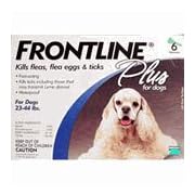 Merial Frontline Plus Flea and Tick Control for 23-to-44-Pound Dogs and Puppies, 6 Doses