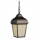 IMAGE OF Terrace One Light Outdoor Hanging Lantern in Oil Rubbed Bronze Bulb Type: Fluorescent