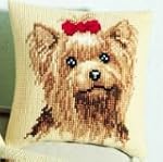 Vervaco Stickkissen Motiv Hund