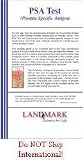 Landmark Diagnostics Home PSA Test; Tests PSA Levels in Blood Landmark Diagnostics Home PSA Test; Tests PSA Levels in Blood