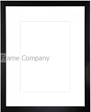 Webber Black Wooden Picture Photo Frame with White Mount * Choice of Sizes*