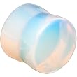 00 Gauge Argenon Opalite Natural Stone Saddle Plug