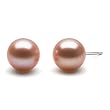 HinsonGayle Gem Collection Handpicked AAA 9.5-10.0mm Naturally Pink Cultured Pearl Stud Earrings (14K White Gold)
